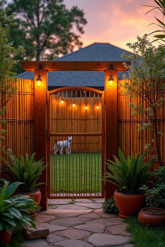 bamboo fence for dogs