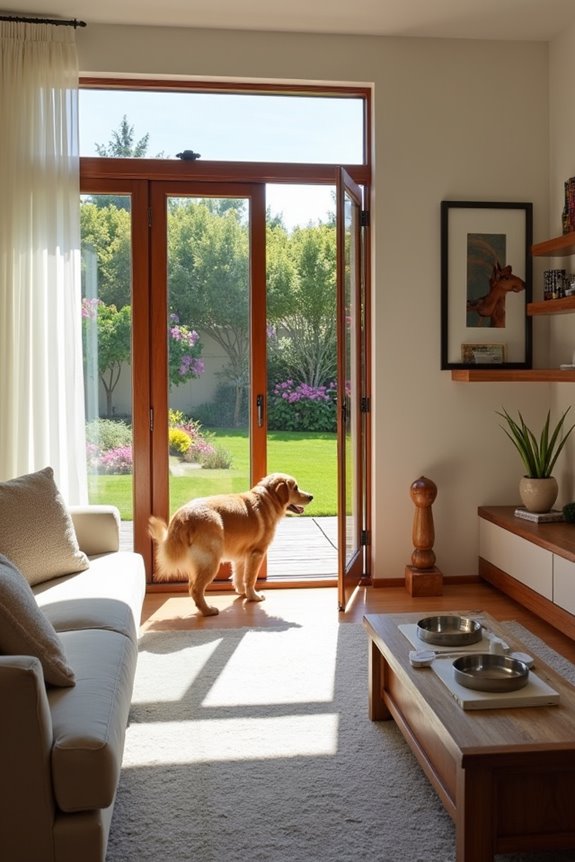 bi folding dog door convenience