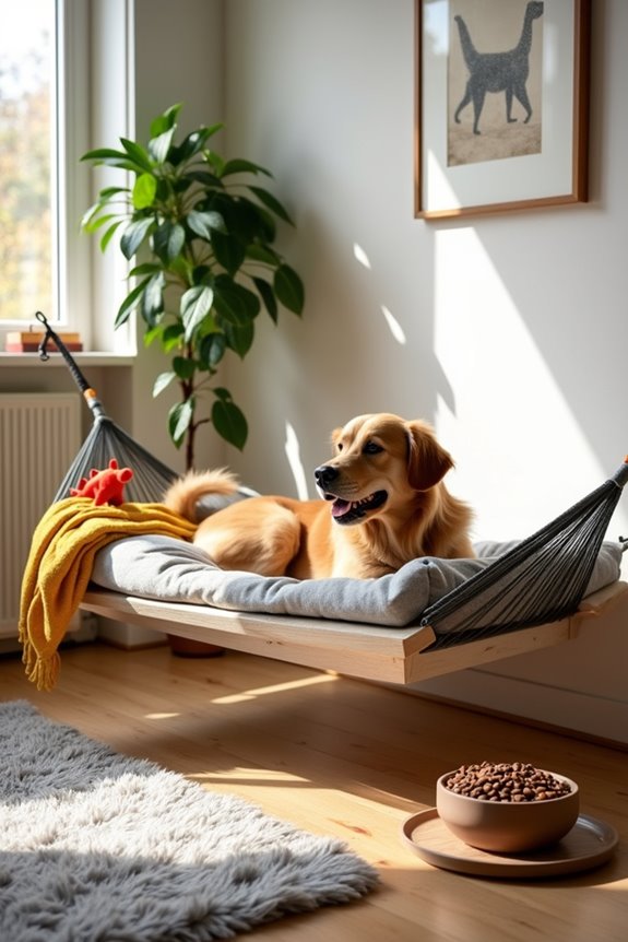 chic elevated dog bed