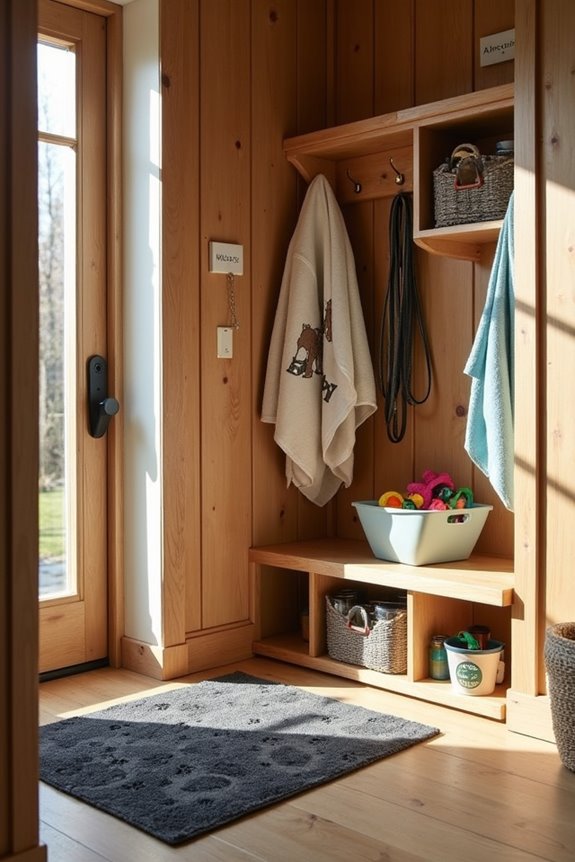 clean tidy mud room