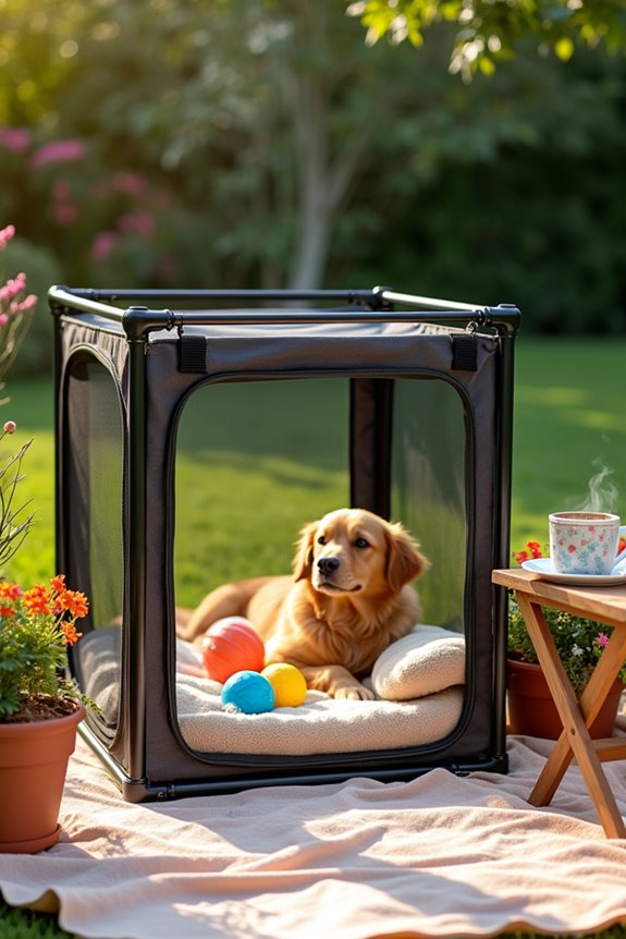 collapsible dog cage solution