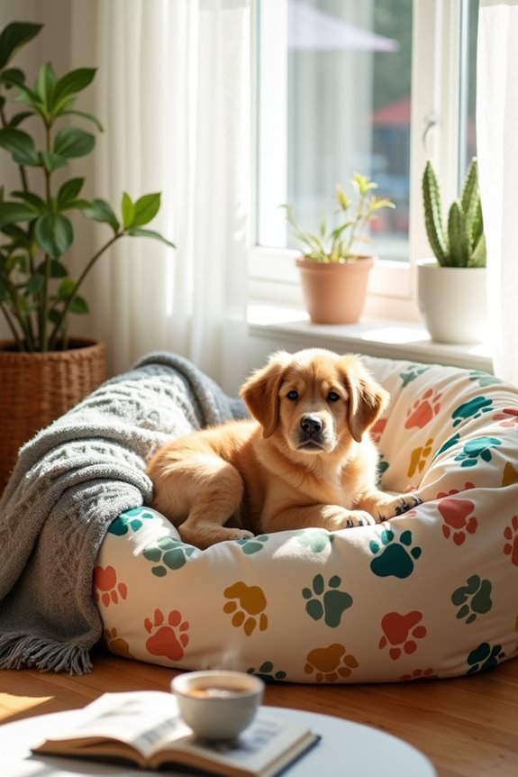 cozy customizable dog bed
