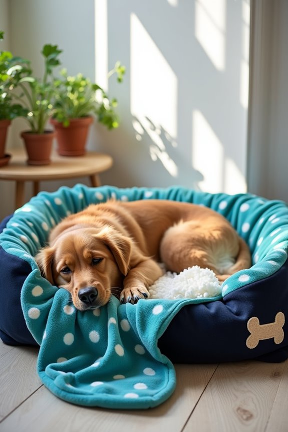 cozy fleece dog bed