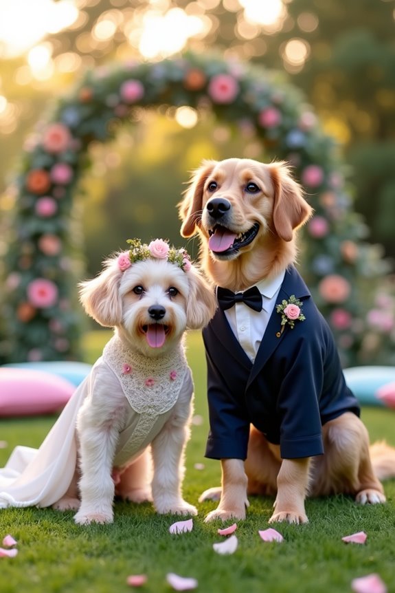 custom dog wedding outfits