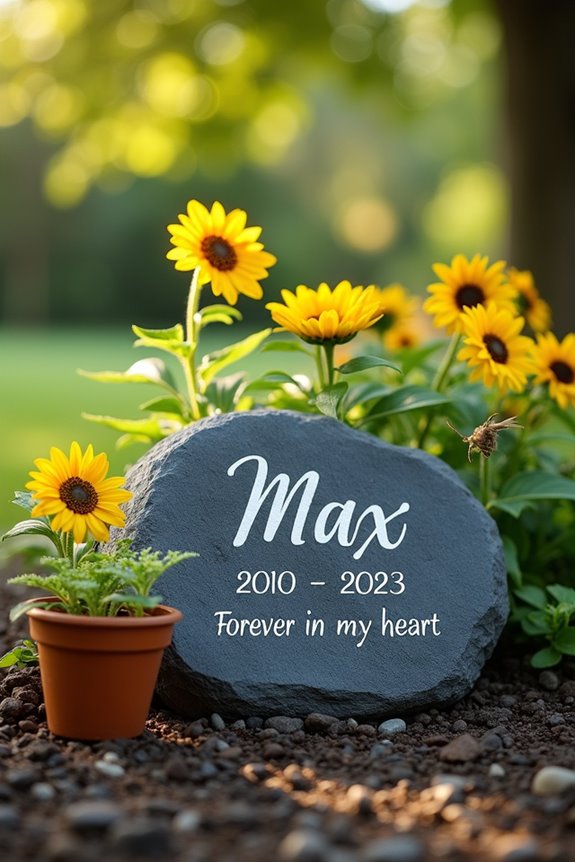 customized pet memorial stones
