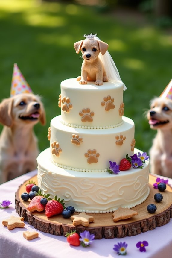 dog friendly wedding cake delights