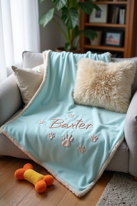 embroidered blanket for dogs