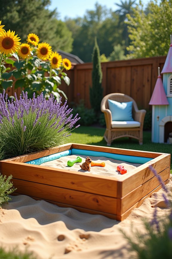 enclosed sandbox for dogs