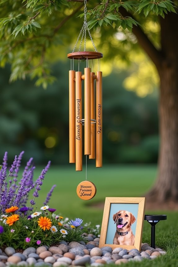 engraved wind chime memorial
