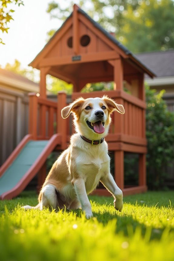 exciting multi level dog playground