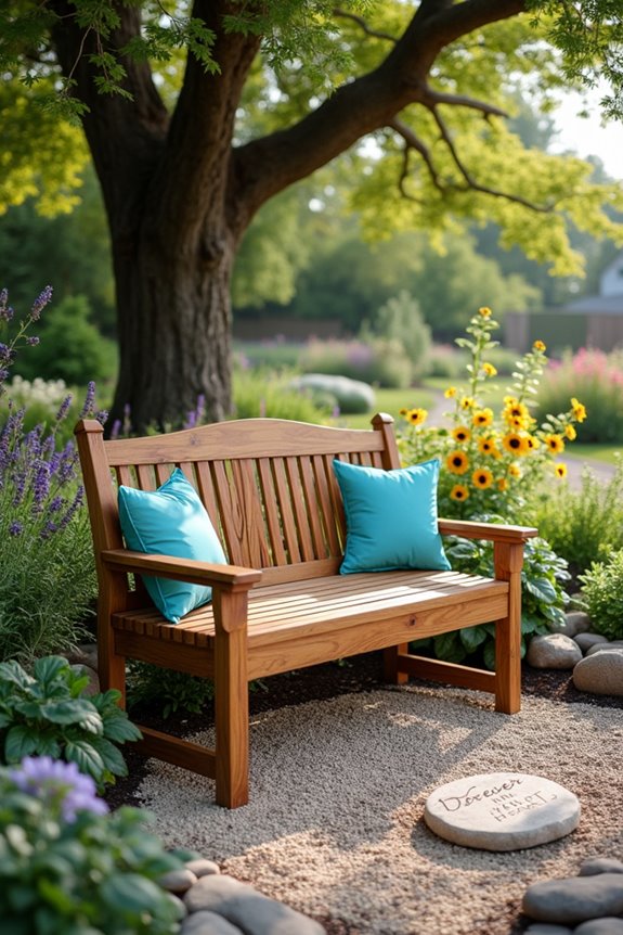 memorial garden bench retreat
