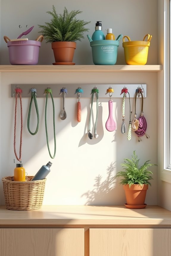 organize grooming supplies effectively