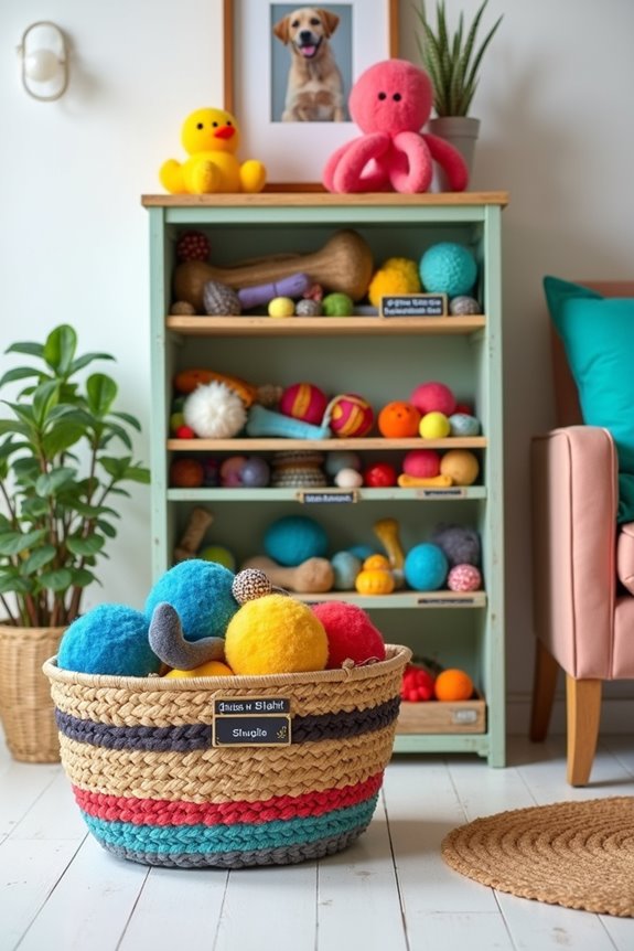 organized interactive toy storage