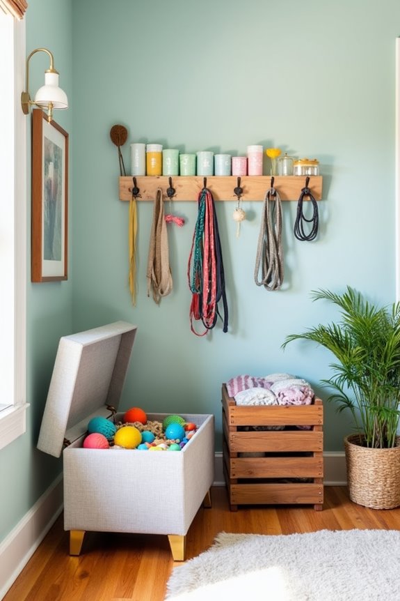 organized stylish dog storage