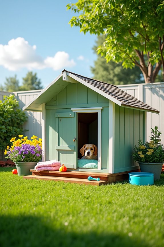 outdoor dog kennel maintenance