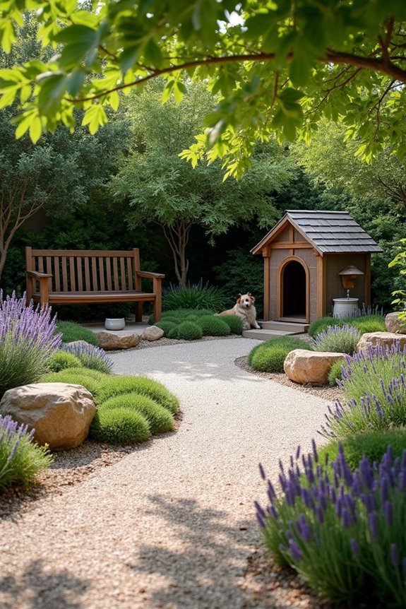 peaceful dog play area