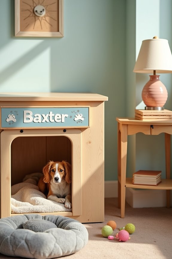 personalized cozy kennel decoration