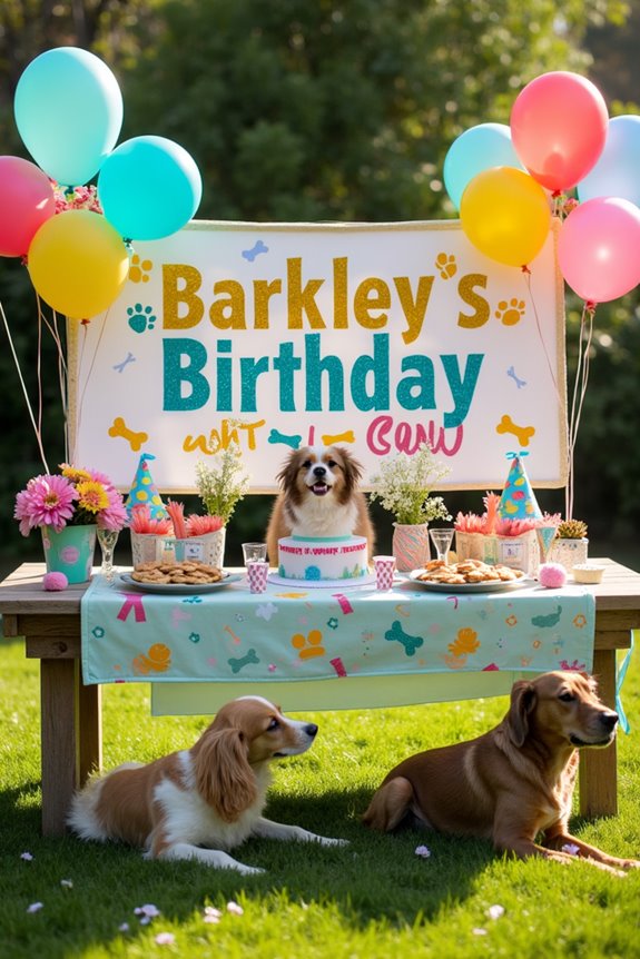 personalized dog birthday banner