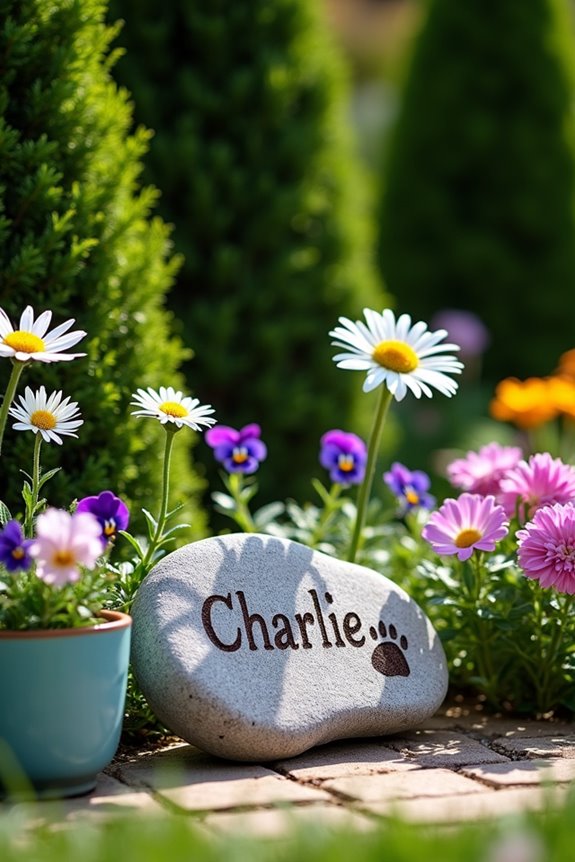 personalized memorial garden stone