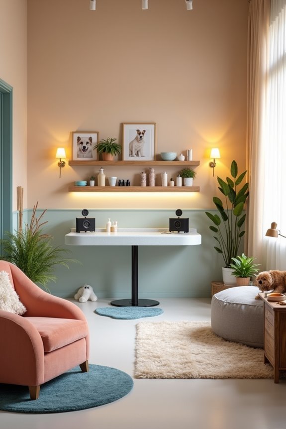 pet friendly grooming ambiance