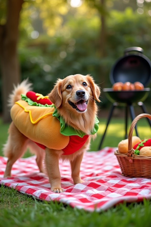 playful pup in costume