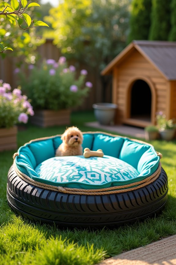 recycled tire dog bed