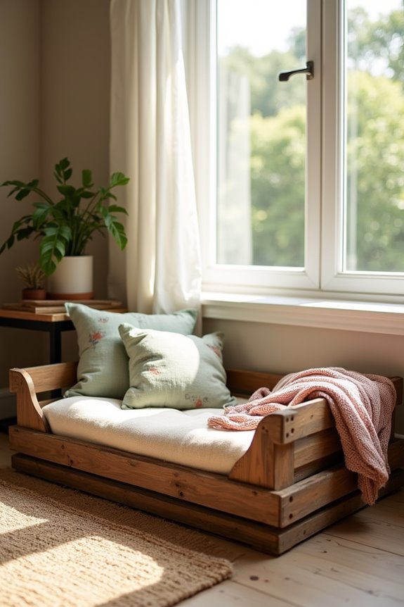 rustic vintage crate bed