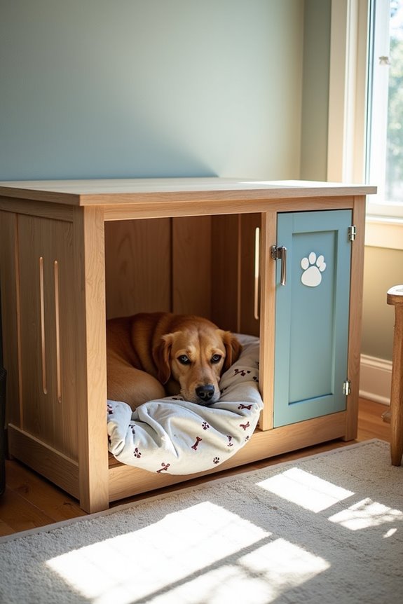 stylish and practical dog crate