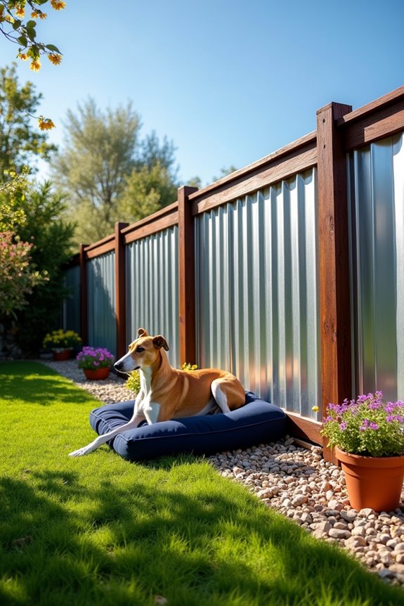 stylish corrugated metal fencing