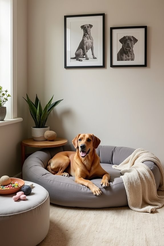 stylish dog bed corner design