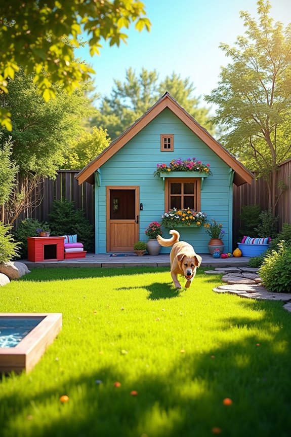 stylish outdoor dog paradise