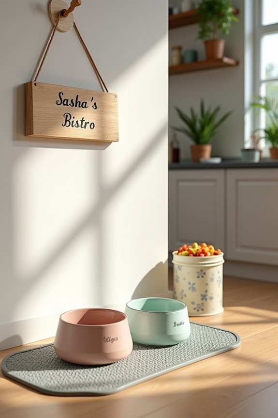 stylish personalized dog feeding