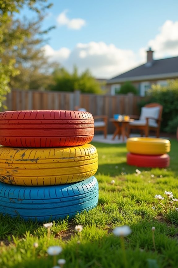 tire hurdle course fun