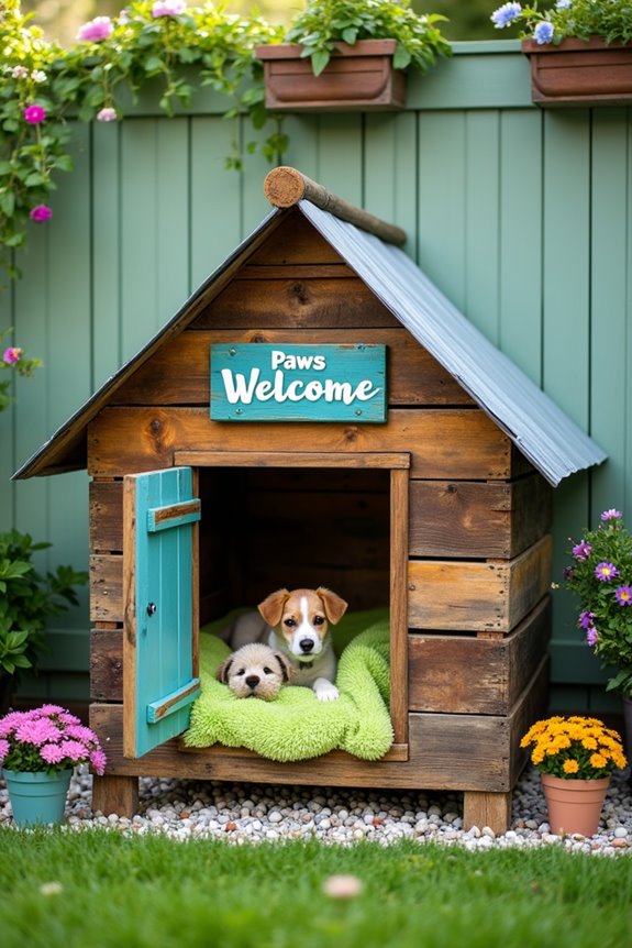 upcycled pallet dog house