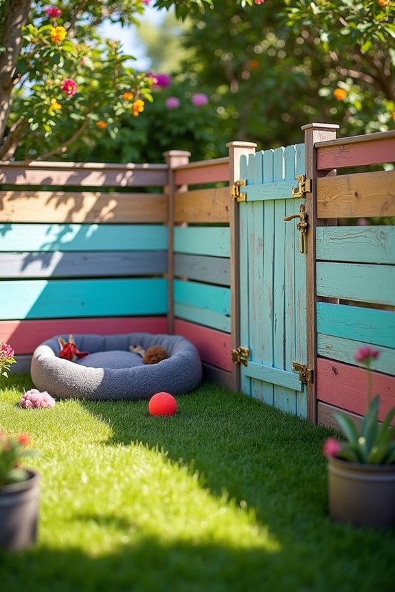 upcycled wooden crates fencing