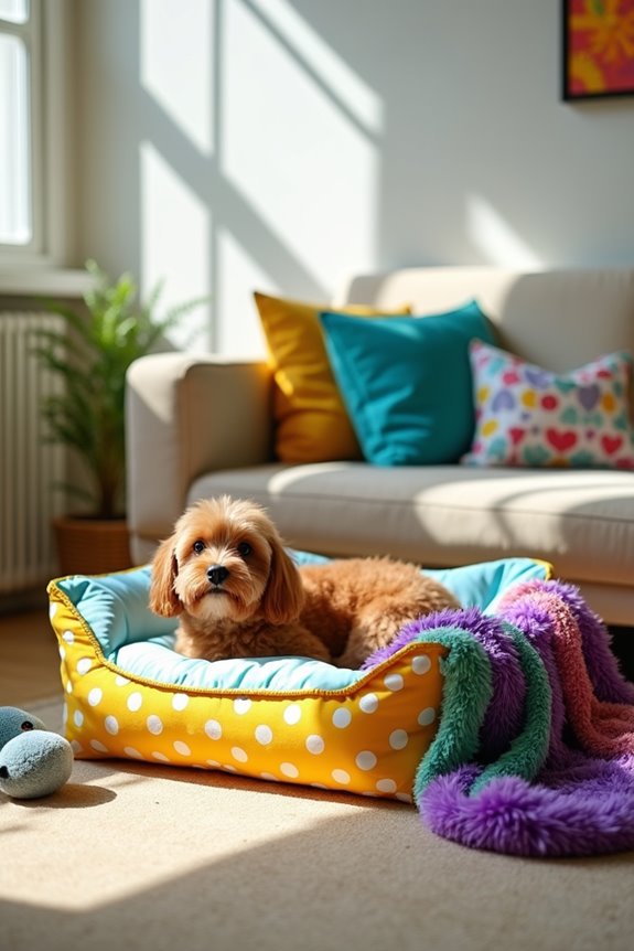 vibrant pet bed delight