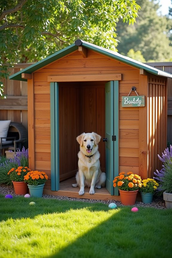 wooden dog pen aesthetics