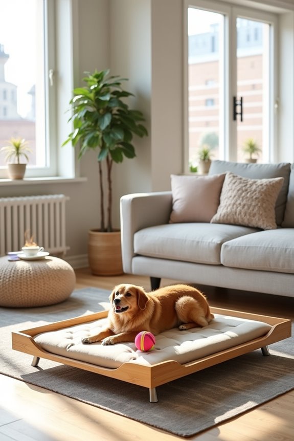 adjustable raised dog bed