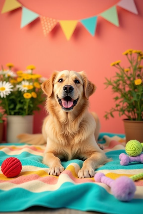 aesthetic dog photoshoot colors