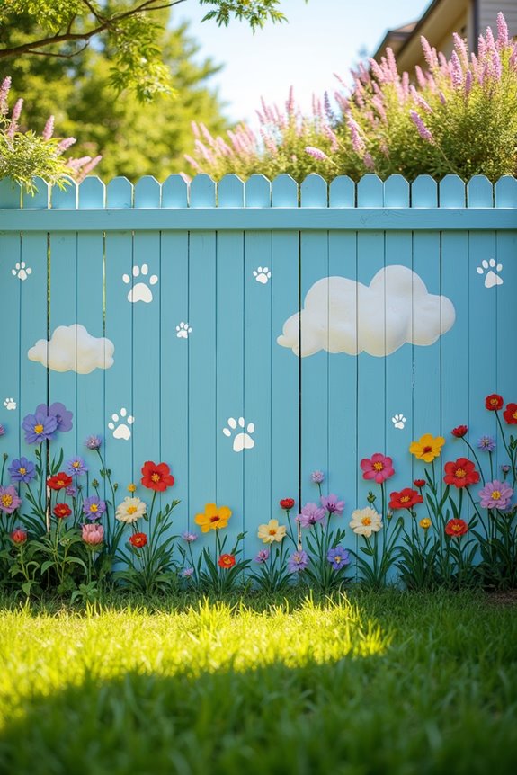 artistic dog fence transformation
