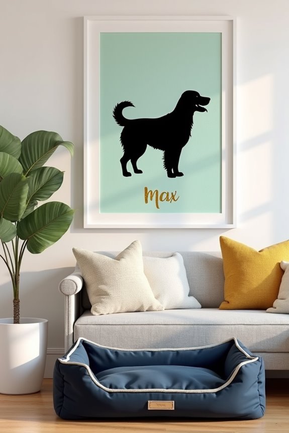 canine silhouette diy decor
