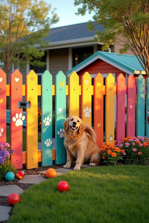 colorful fun dog fencing