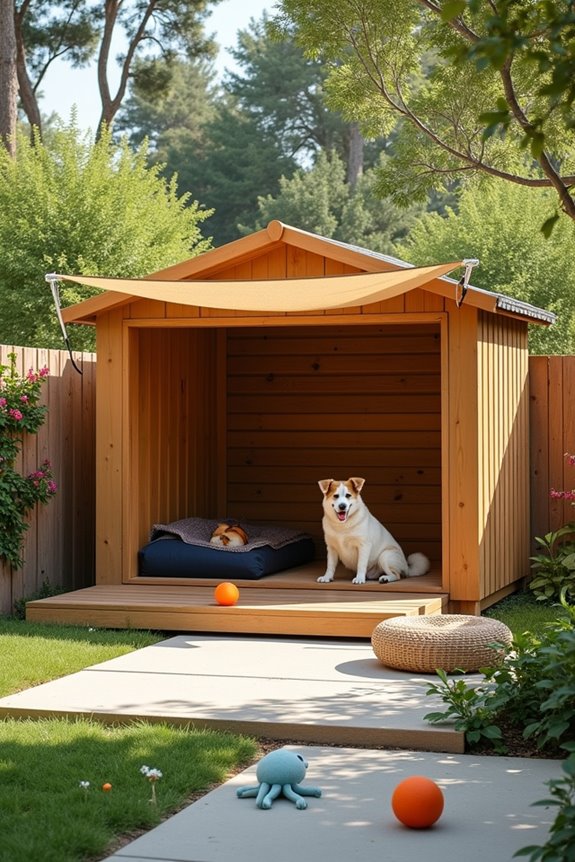 comfortable outdoor dog kennel