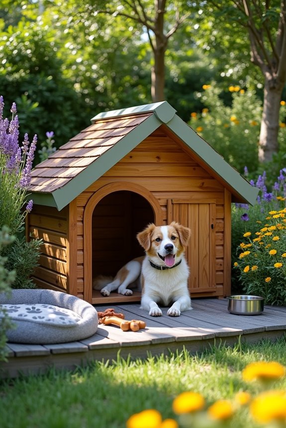 cozy weatherproof doghouse design