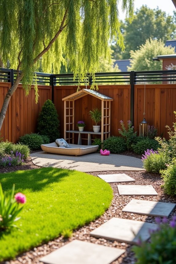creative backyard dog fences