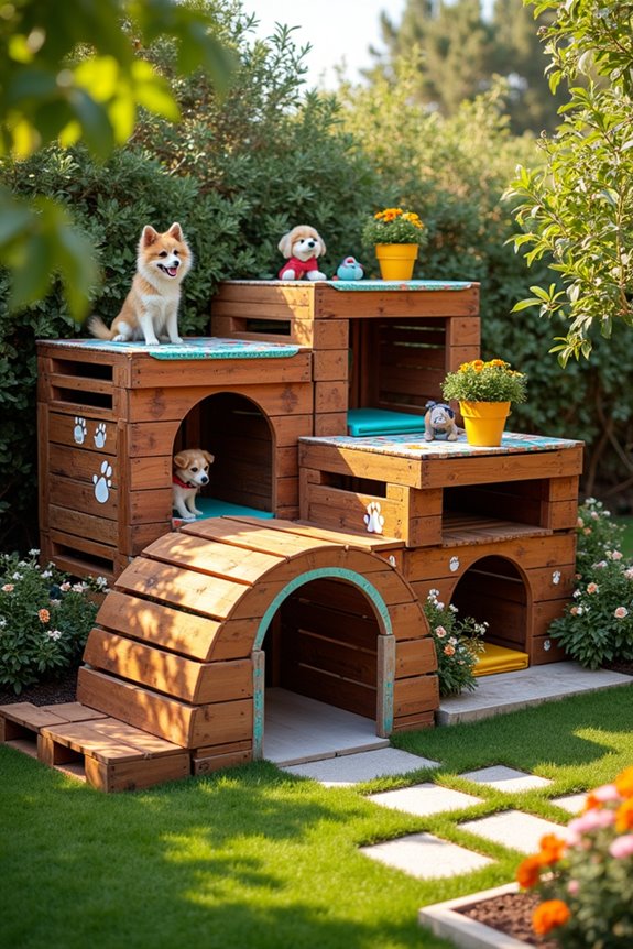 creative outdoor dog enclosure