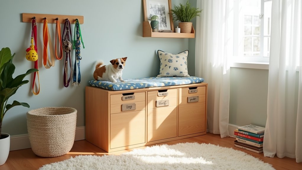 creative storage for dogs