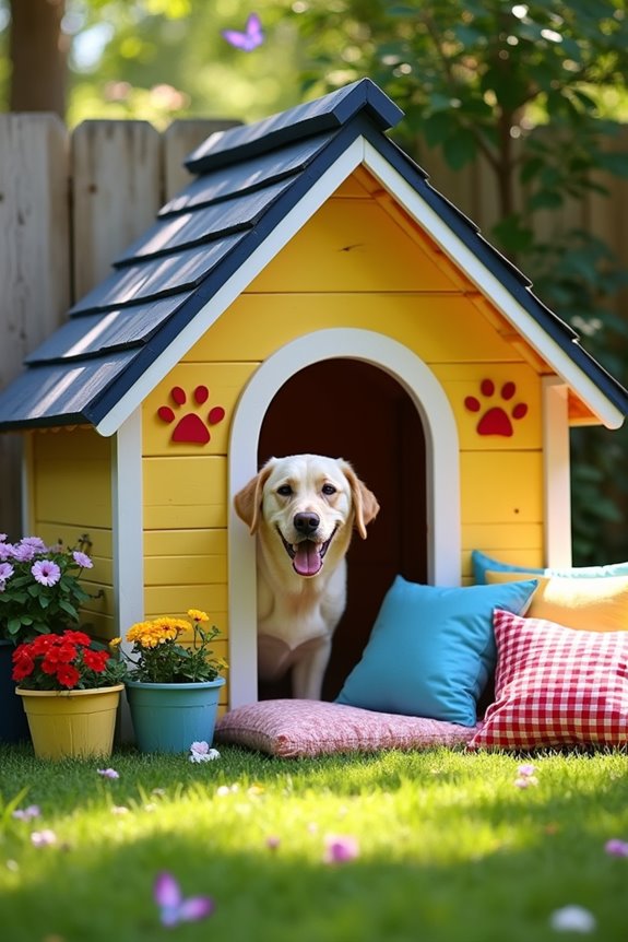 custom colorful doghouse designs