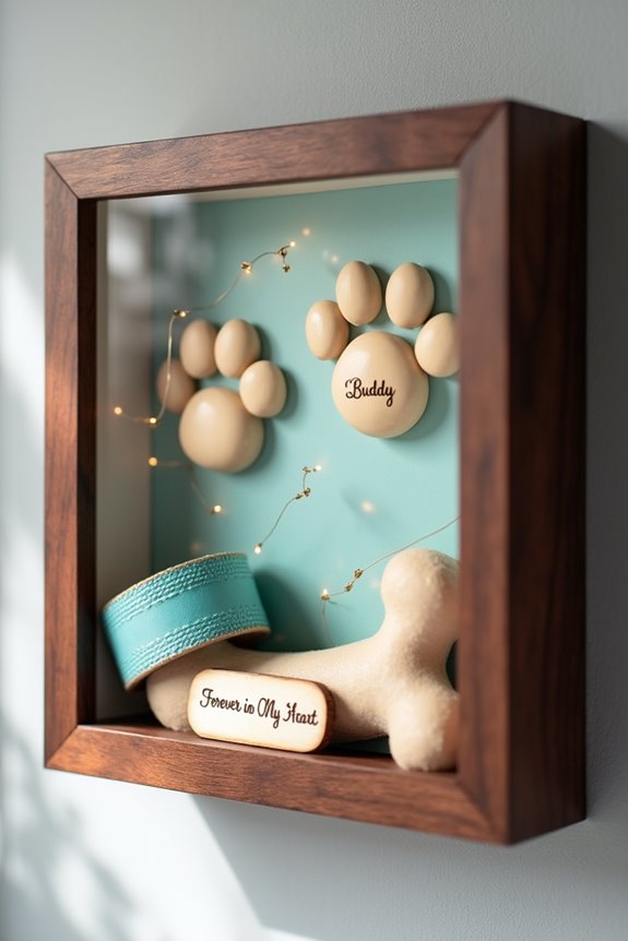 custom dog paw print display