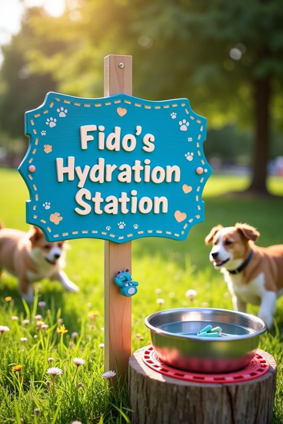 custom dog station signage